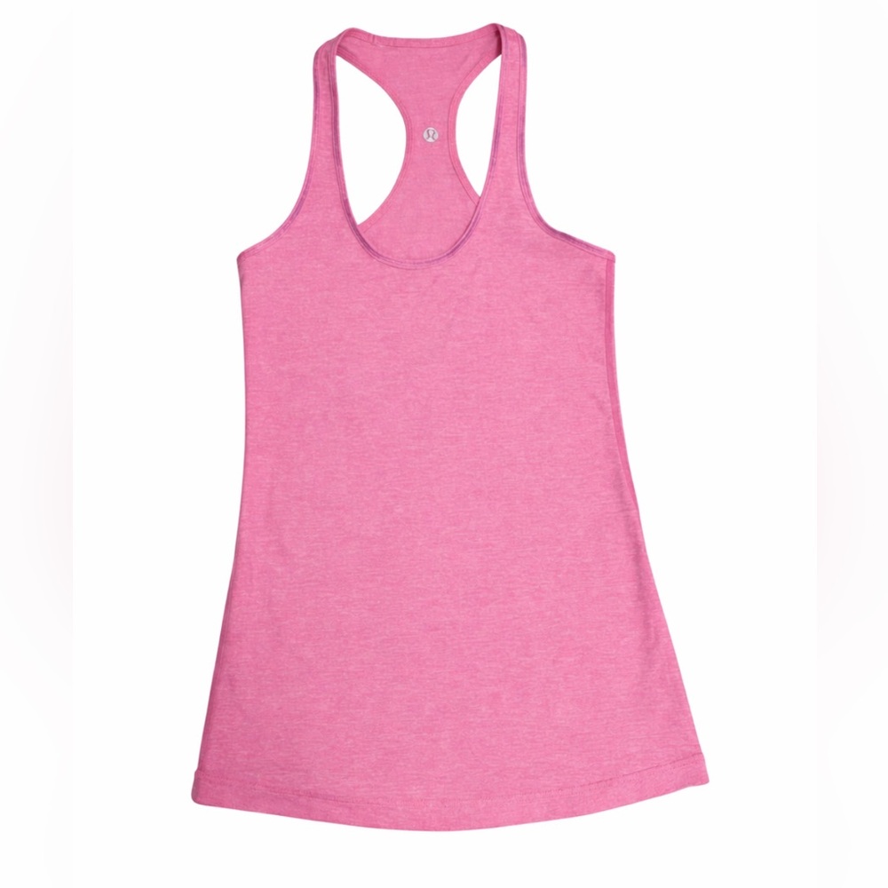 lululemon athletica Heathered Pink Racerback Tank - Picture 2 of 9